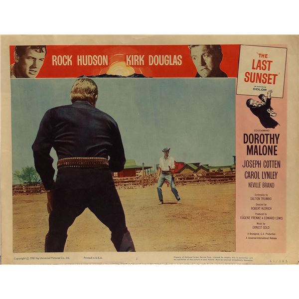 The Last Sunset Original 1961 Vintage Lobby Card