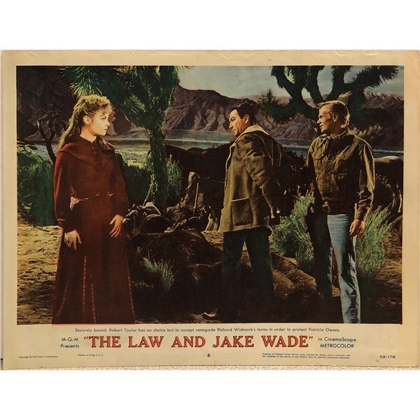 The Law and Jake Wade Original 1958 Vintage Lobby Card