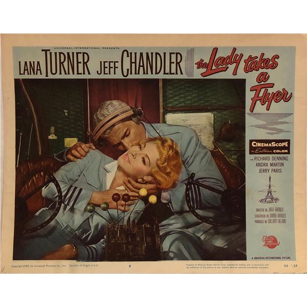 Lady Takes a Flyer Original 1958 Vintage Lobby Card