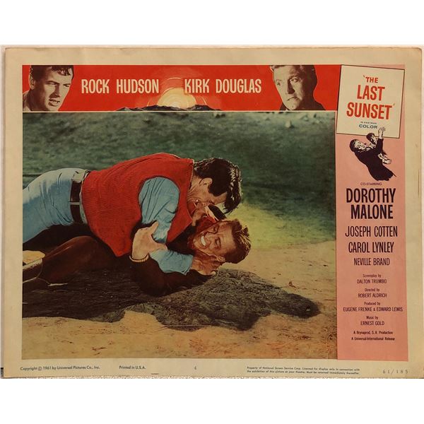 The Last Sunset Original 1961 Vintage Lobby Card