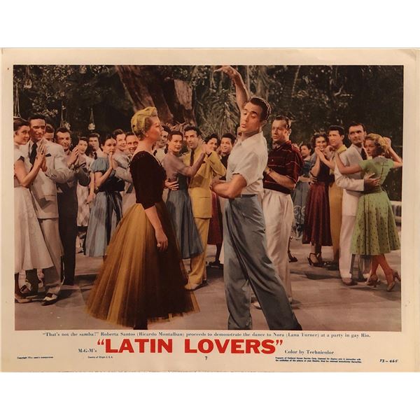 Latin Lovers Original 1953 Vintage Lobby Card
