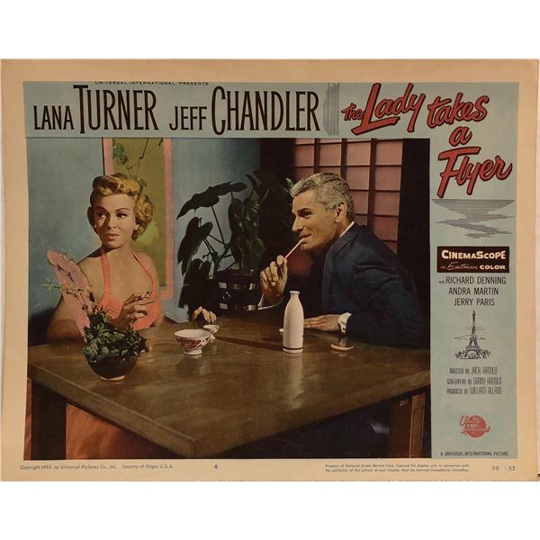 Lady Takes a Flyer Original 1958 Vintage Lobby Card