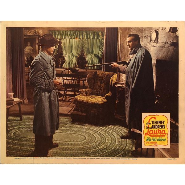 Laura Original 1944 Vintage Lobby Card