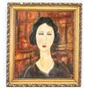 Image 1 : Italian Oil on Canvas Portrait Signed Modigliani