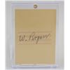 Image 1 : Signed "W Rogan" Autograph COA