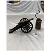 Image 2 : Vintage Table Top Decorative Brass Cannon plus Tin