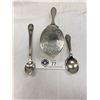 Image 1 : Silver Baby Hair Bursh and 2 Spoons