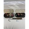 Image 2 : 2 Vintage Small Tackle Boxes full Plus a fish Hook