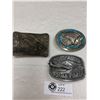 Image 1 : 3 Beautiful Metal Belt Buckles