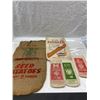 Image 1 : Lot of Burlap Potato Sack, Canvas Seed Sack and Several Lead Shot Canvas Sacks