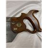 Image 2 : Vintage Henry Disston  and Sons. Cast Steel Hand Saw 29" L