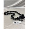 Image 2 : Large Black Beaded Tie Necklace