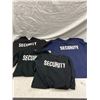 Image 1 : Lot of 4 New Security Shirts. Logo on Both Sides