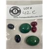 Image 2 : Rough Polished Gemstones Emerald,Sapphire Ruby Cabochons 42.42 ct. Brazil and Madagascar