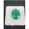 Image 2 : Huge Natural Emerald 12.25ct 16.27x 12.32x8.41mm-Oval Cut-Transluscent- Brazil-Oil Treatment