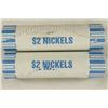 Image 1 : 2-$2 ROLLS OF 2010-P JEFFERSON NICKELS BU