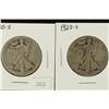 Image 1 : 1920-S & 1927-S WALKING LIBERTY HALF DOLLARS