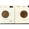 Image 1 : 1936 & 1939 UNC LINCOLN CENTS