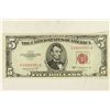 Image 1 : 1953-B $5 RED SEAL NOTE CRISP UNC