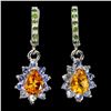 Image 1 : Natural Tanzanite & Yellow Citrine earrings