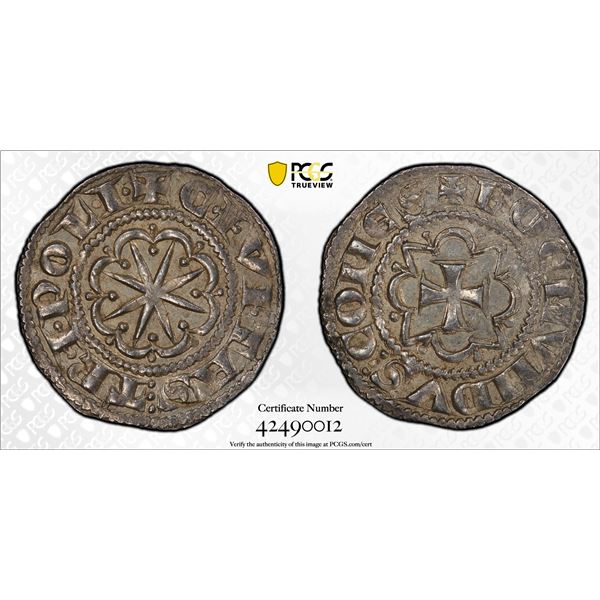 CRUSADERS: COUNTY OF TRIPOLI: Bohemond VI, 1251-1275, AR gros, Tripolis (Tripoli) mint. PCGS AU58