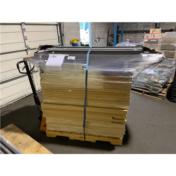 PALLETS OF GREY ULINE ADJUSTABLE METAL / WOOD RACKING SYSTEMS