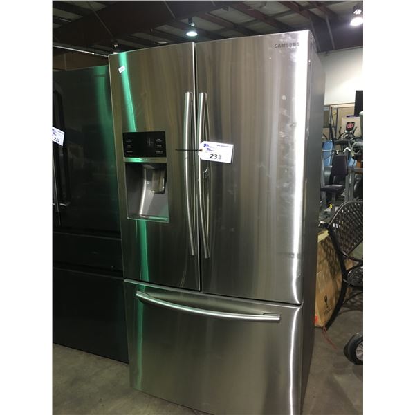 SAMSUNG RF28HDEDBSR/AA STAINLESS STEEL 28 CUBIC FT FRENCH DOOR BOTTOM FREEZER REFRIGERATOR WITH