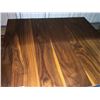 Image 2 : RUSTIC DARK WOOD COLOURED TABLE TOP 30" X 24" WITH BLACK METAL X-SHAPE BASE