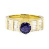 Image 2 : 1.95 ctw Blue Sapphire And Diamond Ring - 14KT Yellow Gold
