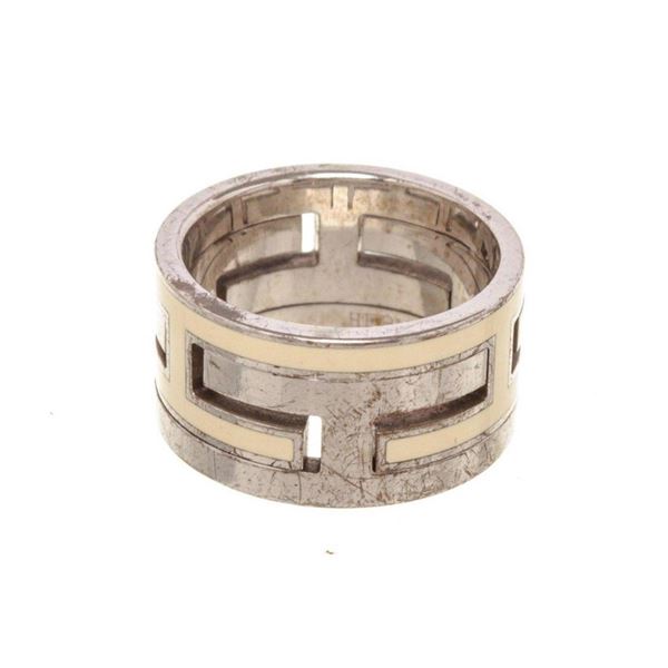 Hermes Silver Moveable H Ring