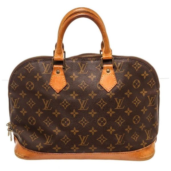 Louis Vuitton Brown Alma MM Satchel Bag