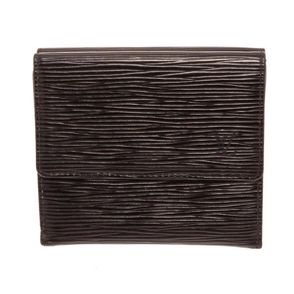 Louis Vuitton Black Epi Leather Elise Wallet