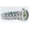 Image 4 : Rolex Ladies Stainless Steel Quickset Green Diamond Lugs Jubilee Datejust Wristw