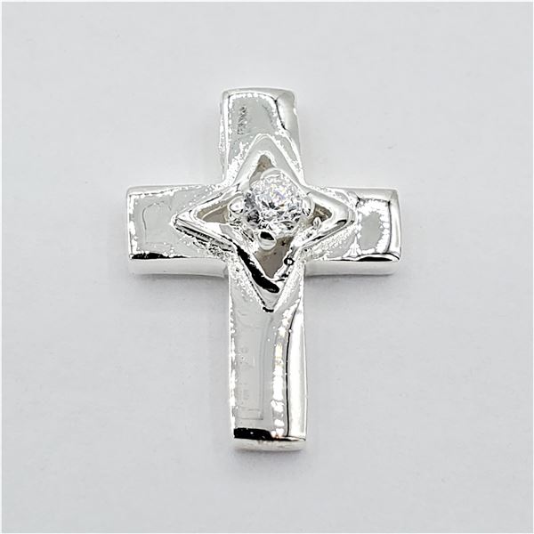 Sterling Silver Cubic Zirconia Cross Pendant