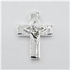 Image 1 : Sterling Silver Cubic Zirconia Cross Pendant