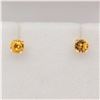 Image 1 : Yellow Gold Genuine Citrine Stud Earrings