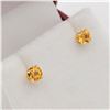 Image 2 : Yellow Gold Genuine Citrine Stud Earrings