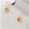 Image 3 : Yellow Gold Genuine Citrine Stud Earrings