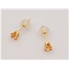Image 4 : Yellow Gold Genuine Citrine Stud Earrings