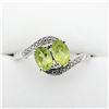 Image 2 : Sterling Silver Genuine Peridot Ring