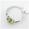 Image 5 : Sterling Silver Genuine Peridot Ring