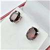 Image 2 : Sterling Silver Genuine Garnet Earrings