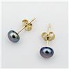 Image 4 : Yellow Gold Genuine Freshwater Pearl Earrings