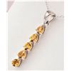 Image 3 : Sterling Silver Genuine Citrine Pendant & Sterling Chain