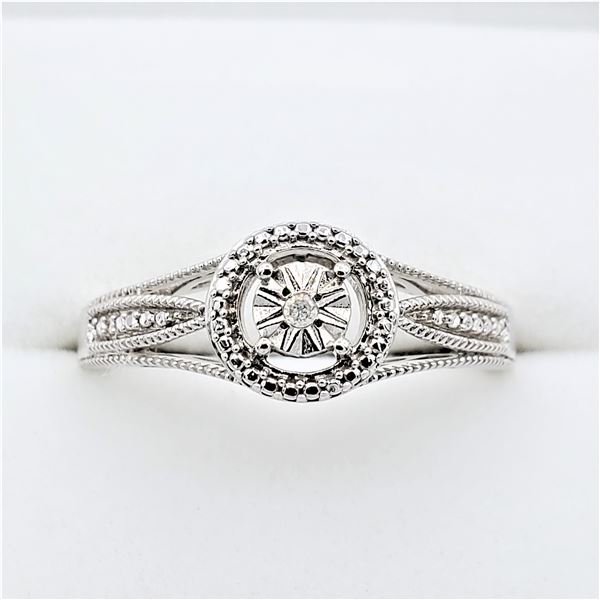 Sterling Silver Diamond Ring