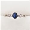 Image 1 : White Gold Genuine Sapphire & Diamond Ring