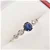 Image 3 : White Gold Genuine Sapphire & Diamond Ring