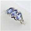 Image 2 : Sterling Silver Genuine Tanzanite Ring