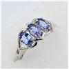Image 3 : Sterling Silver Genuine Tanzanite Ring