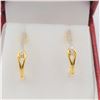 Image 1 : Sterling Silver Gold Tone Diamond Earrings
